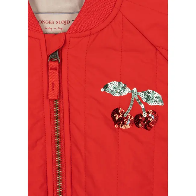 Konges Slojd JUNO SEQUIN BOMBER JACKET FIERY RED