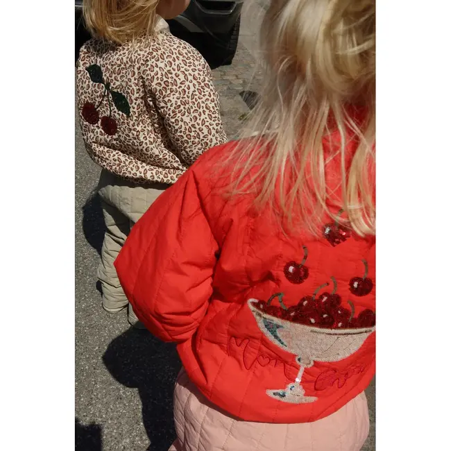 Konges Slojd JUNO SEQUIN BOMBER JACKET FIERY RED