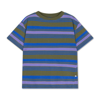 Repose AMS 55. tee shirt khaki bloom stripe