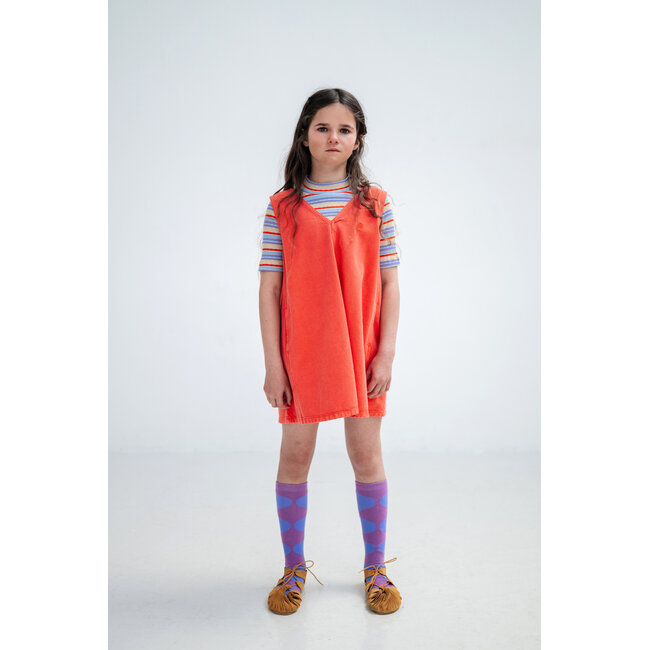 Repose AMS 5. pinafore dress washed flame red