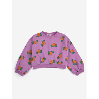 Bobo Choses Tangerine all over cropped sweatshirt