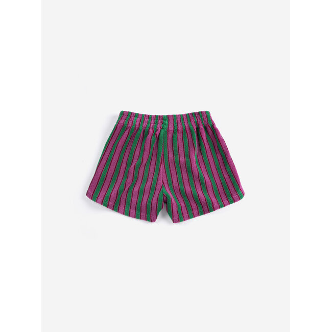 Bobo Choses Striped terry cloth shorts