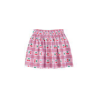 Piupiuchick short skirt | lilac w/ cherries allover