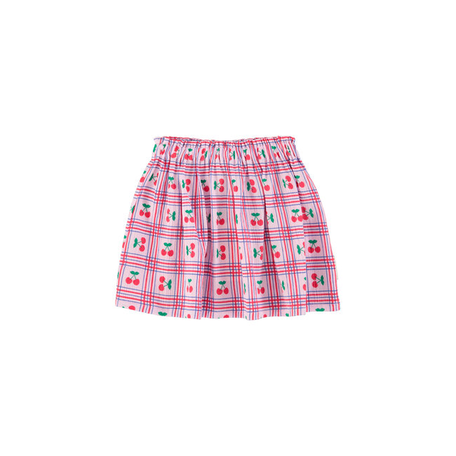 Piupiuchick short skirt | lilac w/ cherries allover