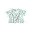 Piupiuchick peter pan collar shirt | ecru w/ green flowers allover