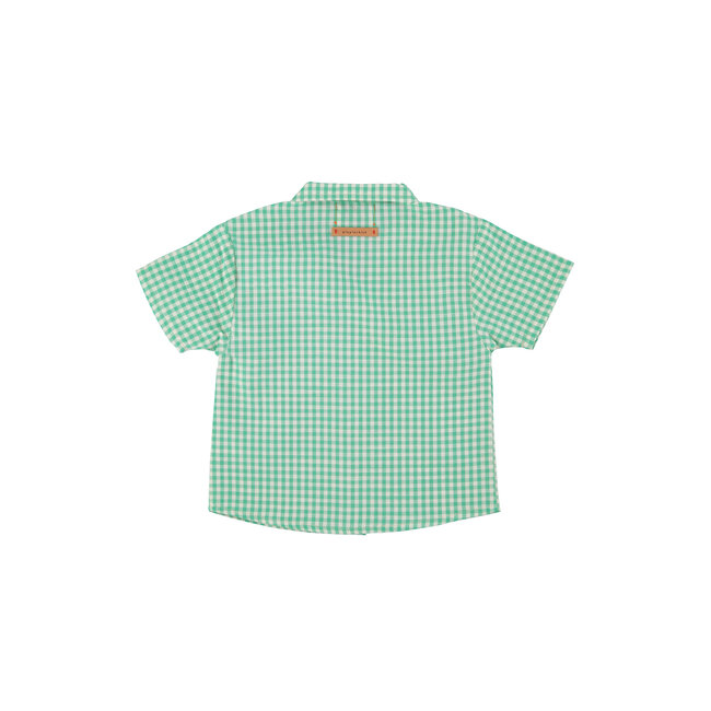 Piupiuchick hawaiian shirt | green  & ecru checkered