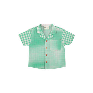 Piupiuchick hawaiian shirt | green  & ecru checkered