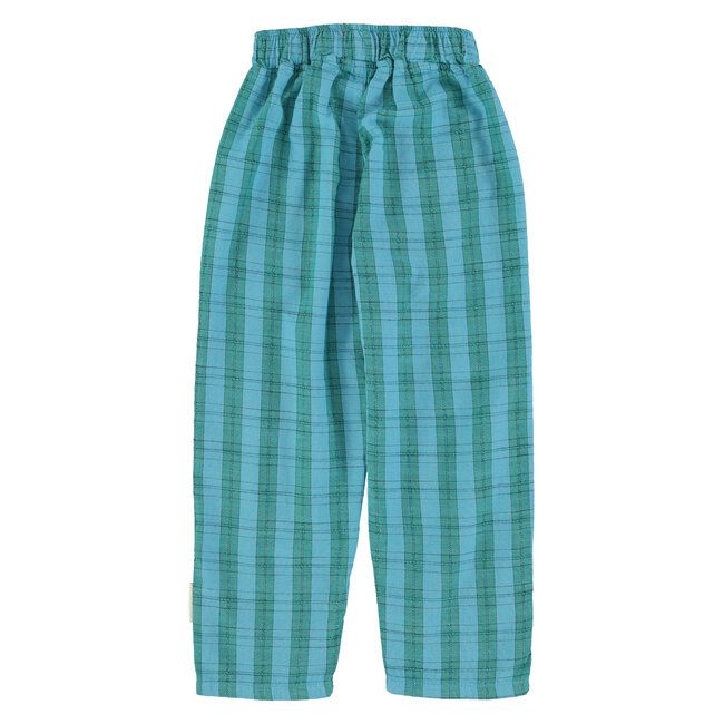 Piupiuchick unisex trousers | blue & green checkered