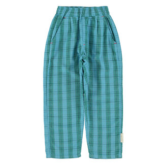 Piupiuchick unisex trousers | blue & green checkered