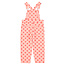 Piupiuchick dungarees | pink w/ red hearts allover