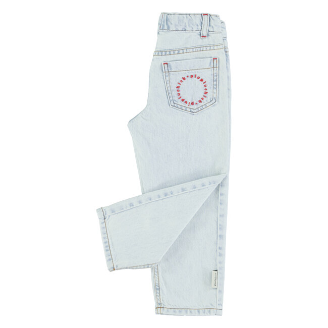 Piupiuchick unisex trousers | washed light blue denim