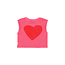 Piupiuchick sleeveless top | pink  w/ "amour" print