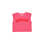 Piupiuchick sleeveless top | pink  w/ "amour" print