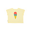 Piupiuchick t'shirt | light yellow w/ "beach bar" print