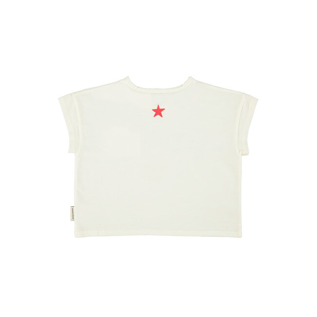 Piupiuchick t'shirt |ecru w/ "peace" print