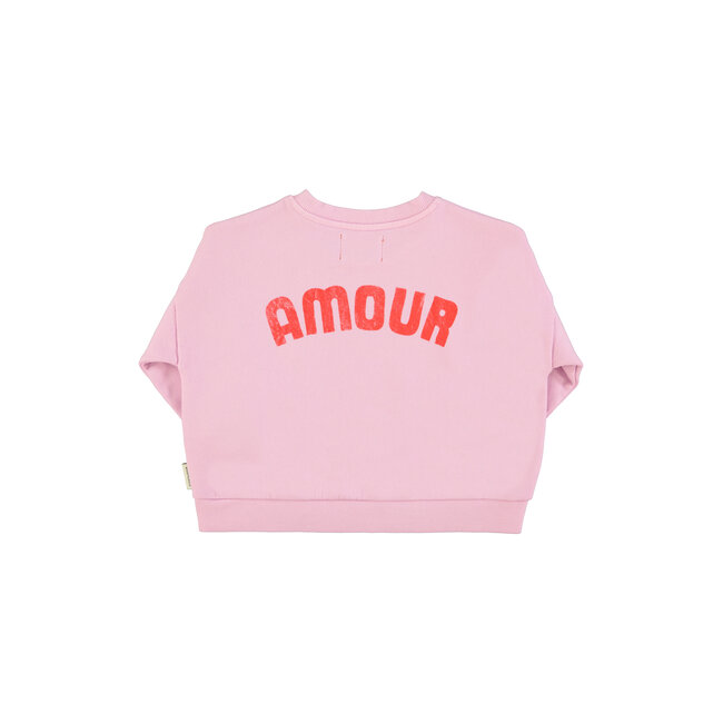 Piupiuchick sweatshirt | lilac w/ red heart print