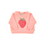 Piupiuchick sweatshirt w/ collar | light pink w/ strawberry print