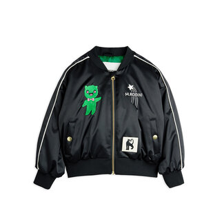 Mini Rodini United aliens unlimited satin baseball jacket