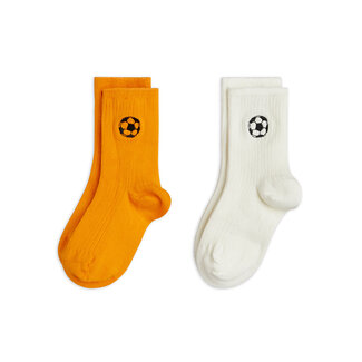 Mini Rodini Football emb ribbed 2-pack socks