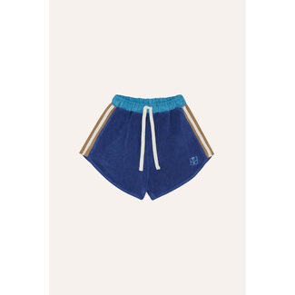 The Campamento Blue Color Block Shorts