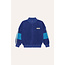 The Campamento Blue Color Block Zipped Sweatshirt BLUE