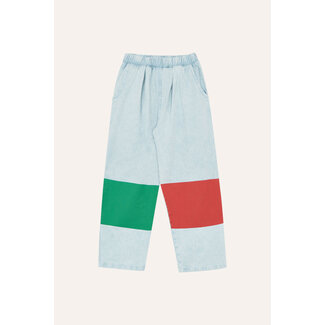 The Campamento Bicolor Patches Denim Trousers LIGHT BLUE