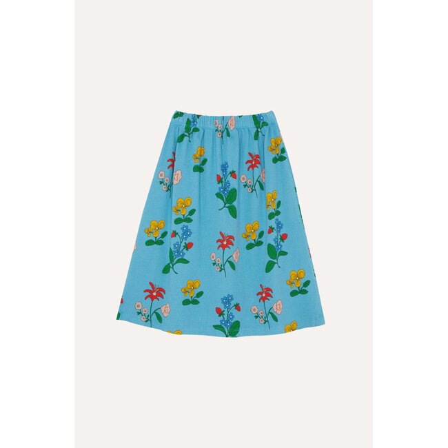 The Campamento Flowers Allover Skirt BLUE
