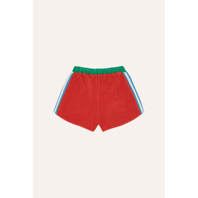 The Campamento Red Color Block Shorts