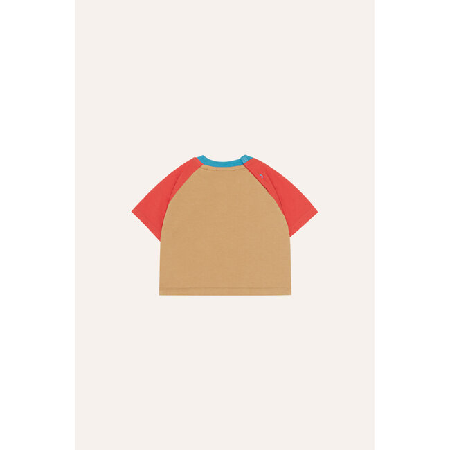The Campamento Color Block Red Baby Tshirt Camel