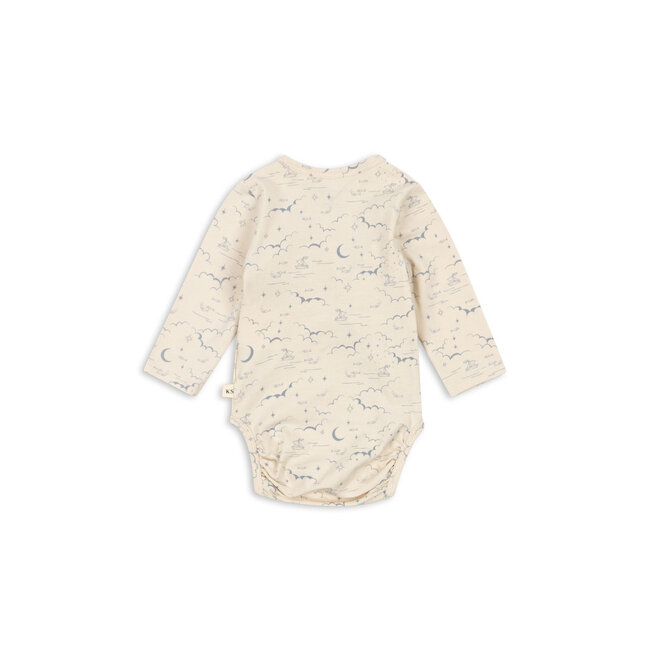 Konges Slojd BASIC LS NEWBORN BODY GOTS CIELO MARINO