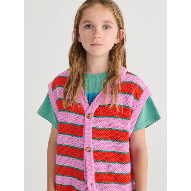 Bobo Choses BC Striped knitted vest