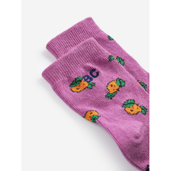 Bobo Choses Tangerine all over short socks