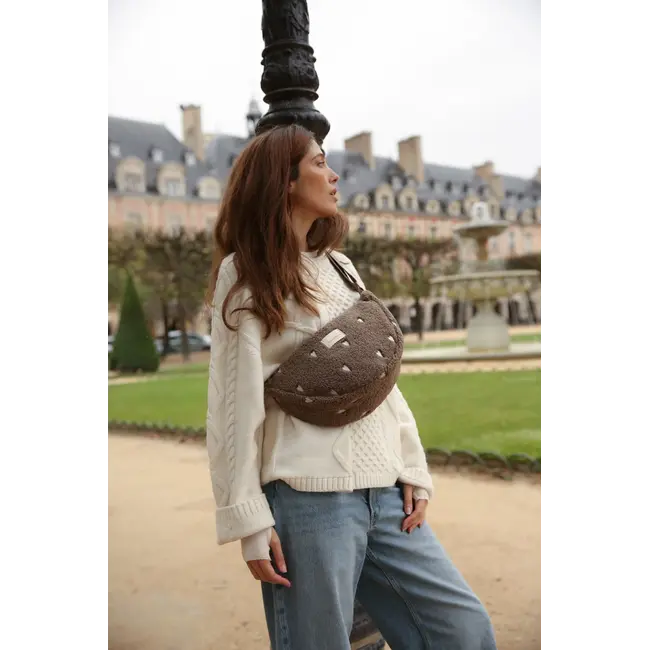 Teddy Hearts Adult Fanny Pack Brown