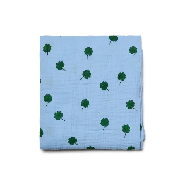 Swaddle Print Large Light blue Clover