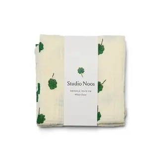 Swaddle Print Medium White Clover