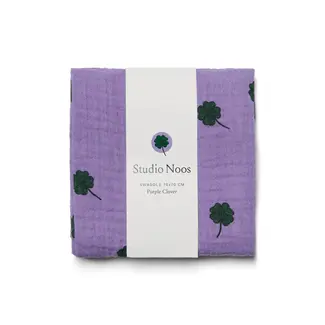 Swaddle Print Medium Purple Clover