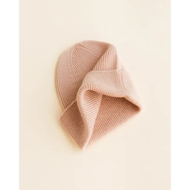 HVID Beanie wol Fonzie NEWBORN  Rose