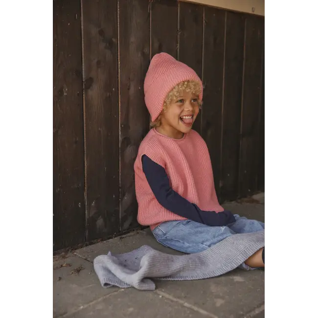 HVID Beanie wol Fonzie kids Bubblegum