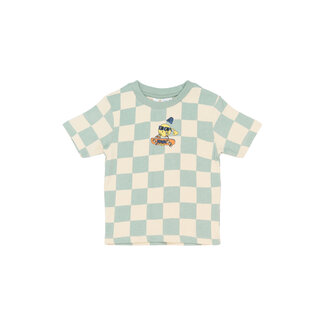 The New TNSTSebastian OS S_S Tee Aqua Gray AOP