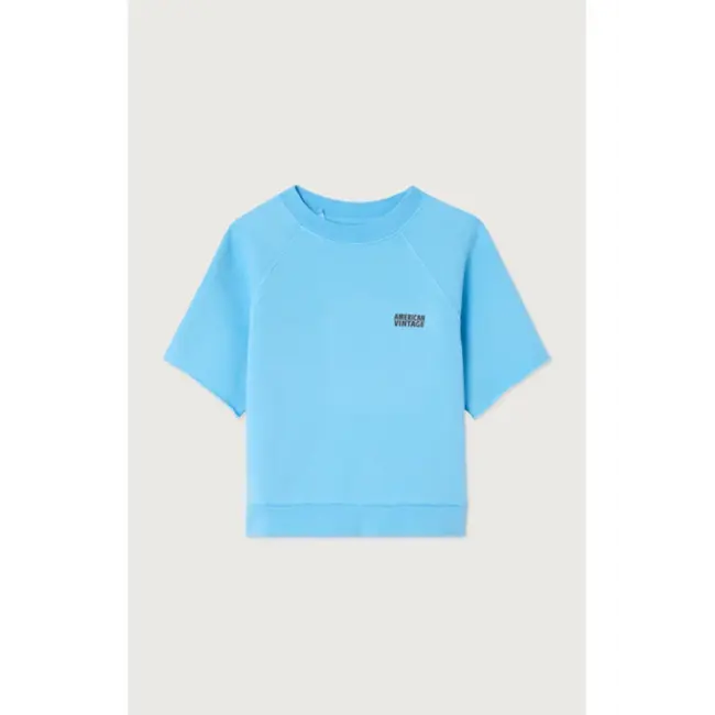 American Vintage IZUBIRD korte mouw BLEU CIEL VINTAGE