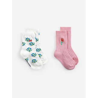 Bobo Choses Flower short socks pack x 2