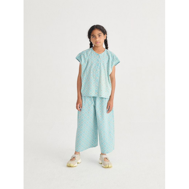 Bobo Choses Daisy Mosaic all over woven top