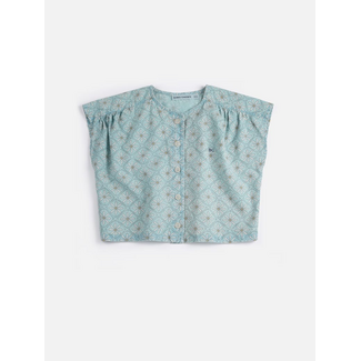Bobo Choses Daisy Mosaic all over woven top