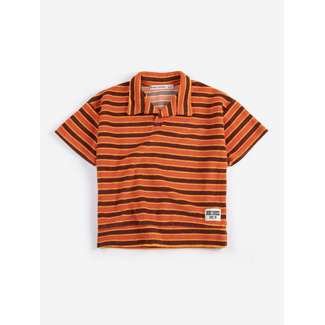 Bobo Choses Striped Brick terry cloth polo