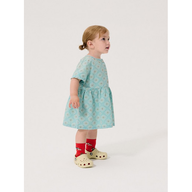 Bobo Choses Daisy Mosaic all over woven dress