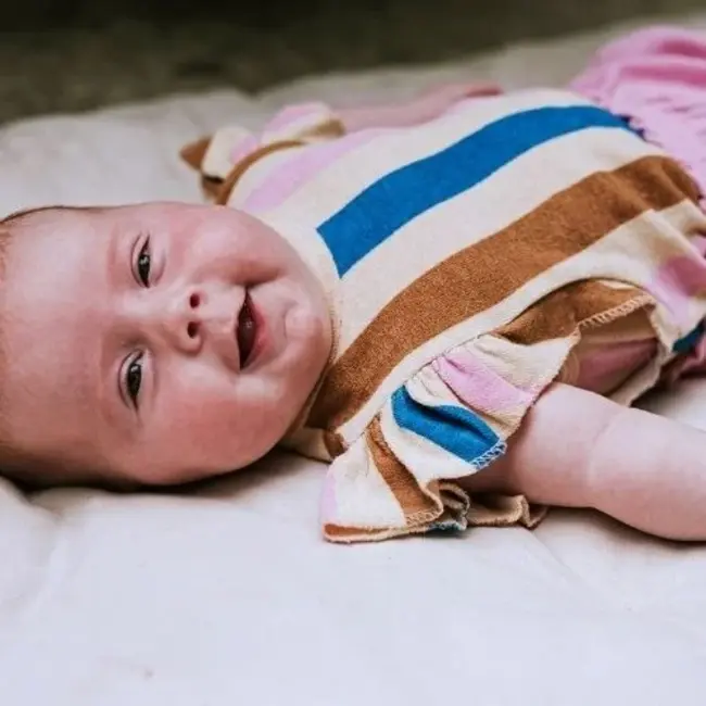Sproet & Sprout Romper ruffle multi stripes