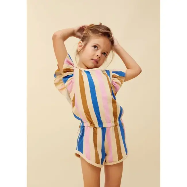 Sproet & Sprout Ruffle jumpsuit stripes print