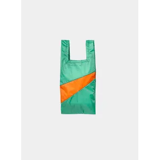 SUSAN BIJL The New Shopping Bag Holly Green & Orange Small