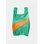 SUSAN BIJL The New Shopping Bag Holly Green & Orange Medium