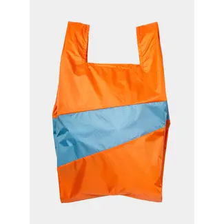 SUSAN BIJL The New Shopping Bag Orange & Ocean Large